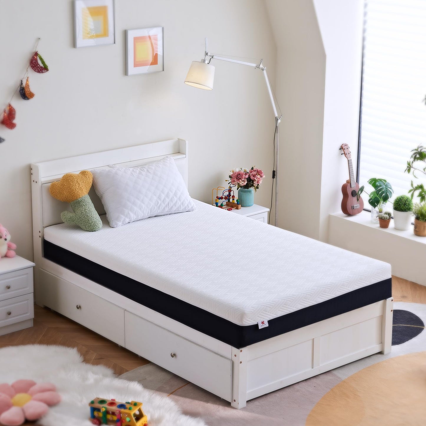Twin Mattress, 10 Inch Gel Memory Foam Bed in a Box, Medium Firm for Cool Sleep, Pressure Relief & CertiPUR-US Certified
