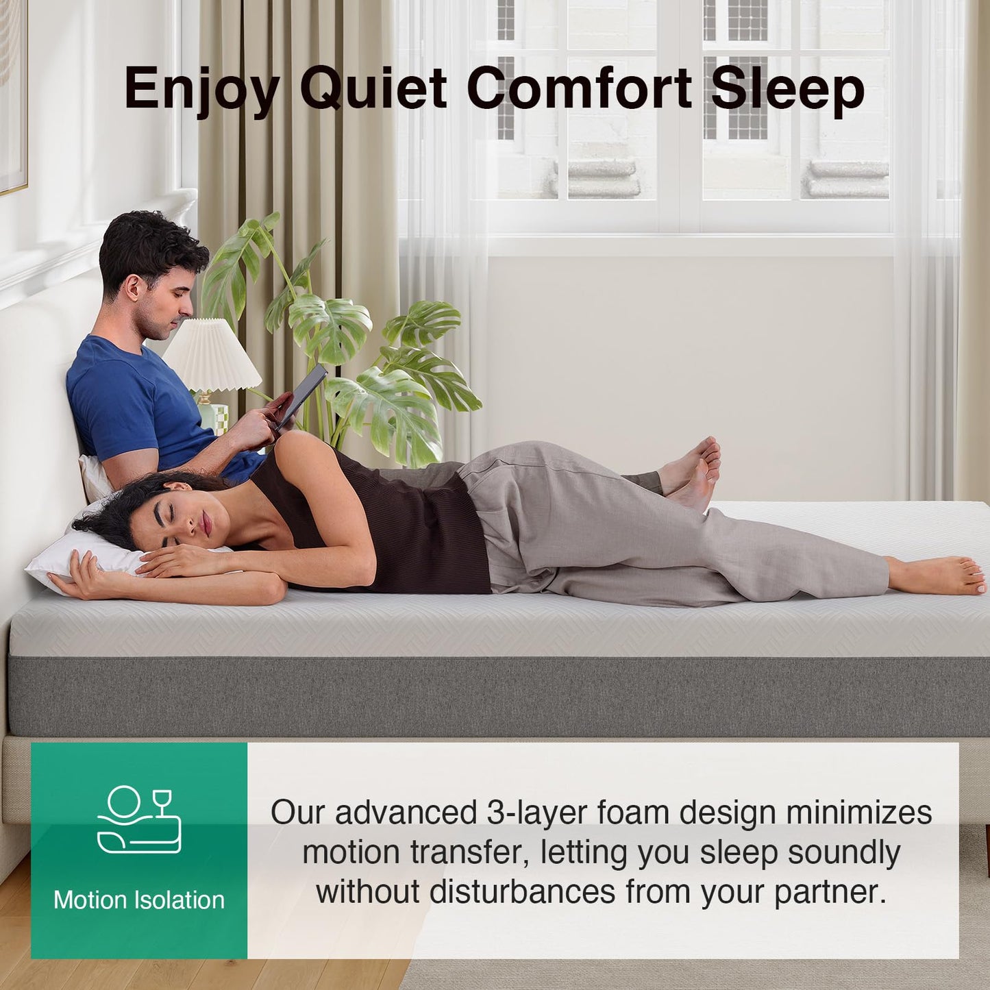8-Inch Memory Foam Mattress, Twin XL Size, Medium Firm, Pressure-Relieving Layers, 180-Night Trial, CertiPUR-US Certified, Mattress in a Box