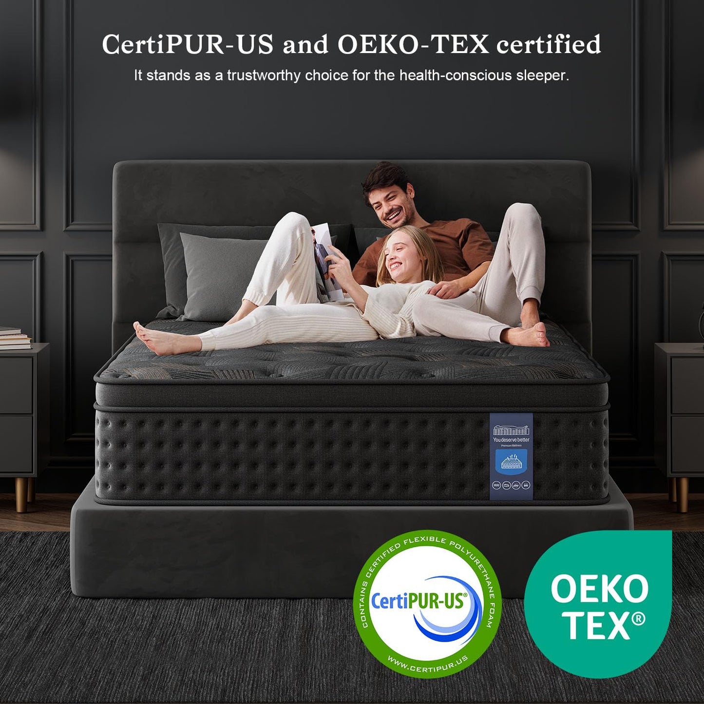 10 Inch Queen Hybrid Mattress | Memory Foam with Pocket Springs | Gel Foam for Back Support | Fiberglass Free, 100 Night Trial