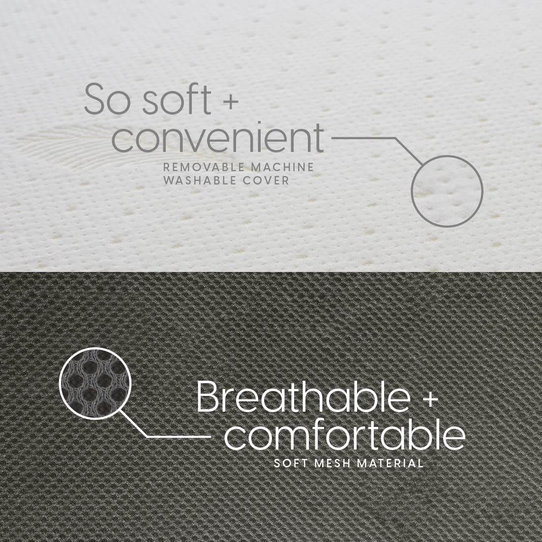 6 Inch Full Size Trifold Memory Foam Mattress, Portable & Foldable with Washable Cover, Guest Bed for Floor, RV, Travel, Camping & Sleepovers, 75" × 52"