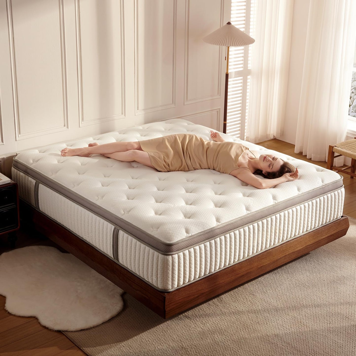 12-Inch Cool Gel Memory Foam Mattress, Queen Size, Medium Firm, Cooling, Pressure Relief, CertiPUR-US Certified, Fiberglass Free