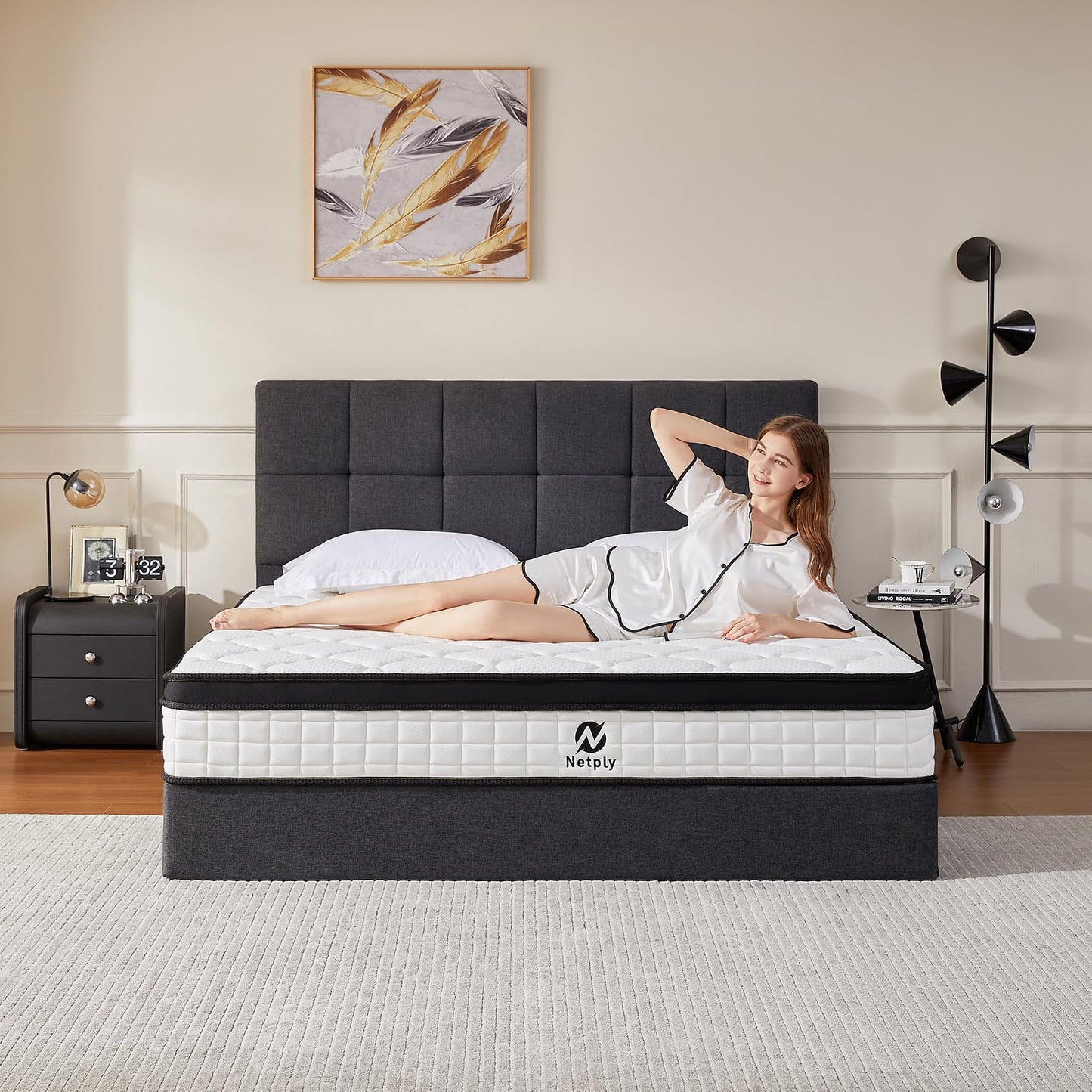 12 Inch King Size Hybrid Mattress in a Box, Memory Foam & Pocket Spring for Better Sleep, CertiPUR-US Certified