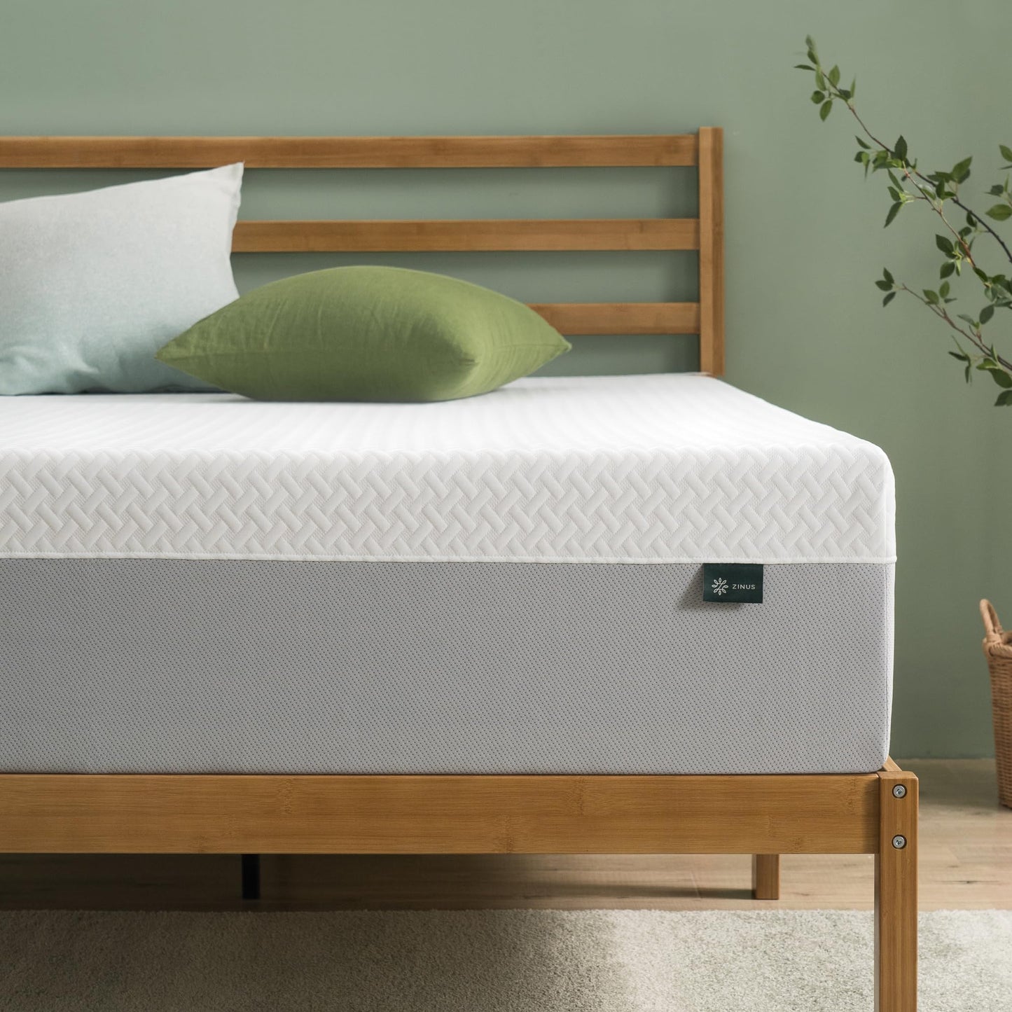 10-Inch Green Tea Cooling Memory Foam Mattress, Twin Size, Medium Firm, Fiberglass Free, Certified Safe Foams, Mattress in a Box