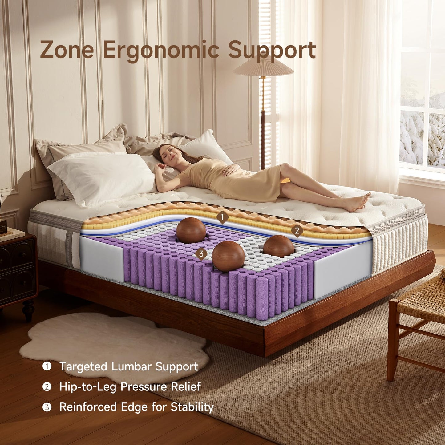 12-Inch Cool Gel Memory Foam Mattress, Twin XL Size, Medium Firm, Cooling, Pressure Relief, CertiPUR-US Certified, Fiberglass Free
