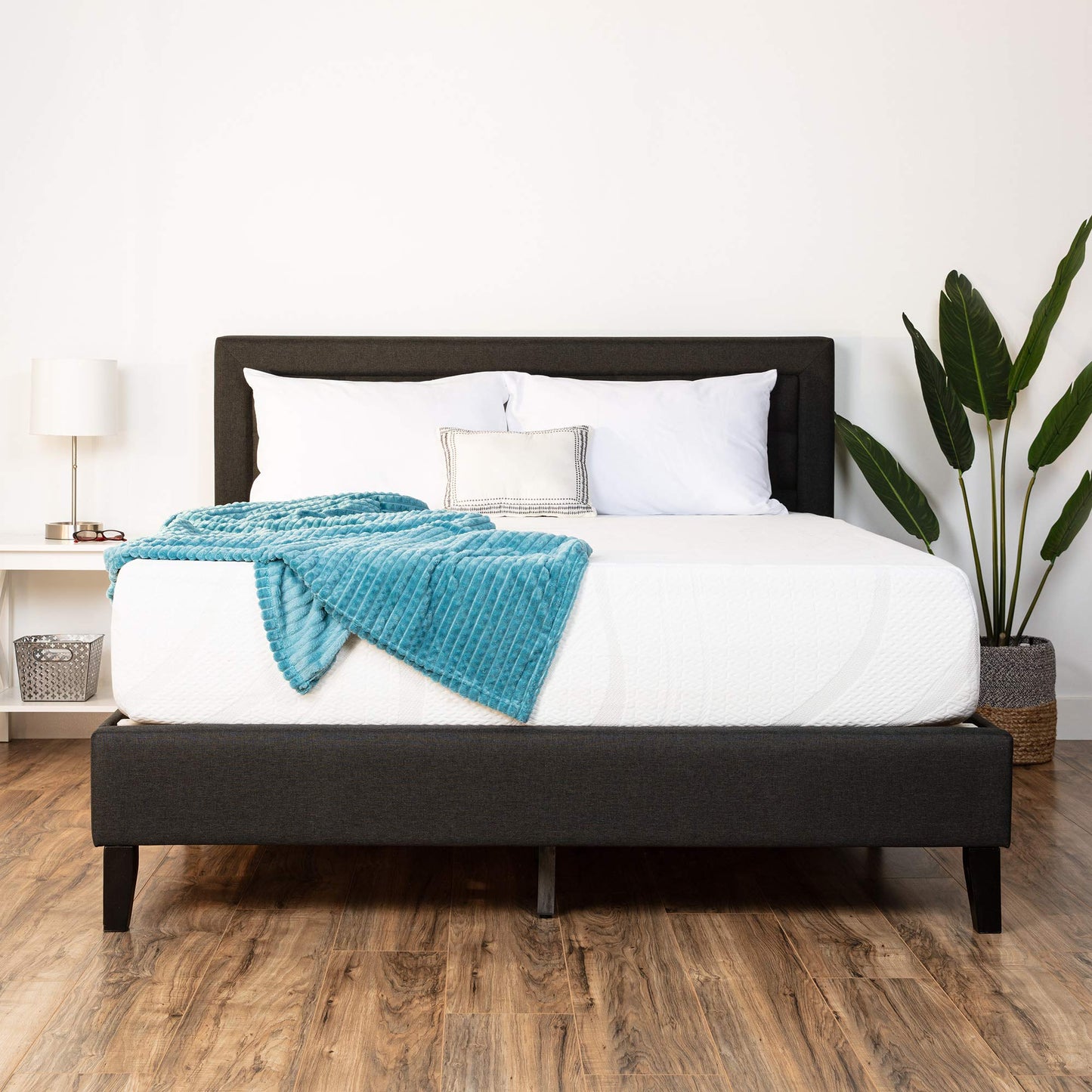 12 Inch King Memory Foam Mattress | Medium Firm Green Tea Charcoal Cooling Gel | Fiberglass Free, 2-Layer, Breathable