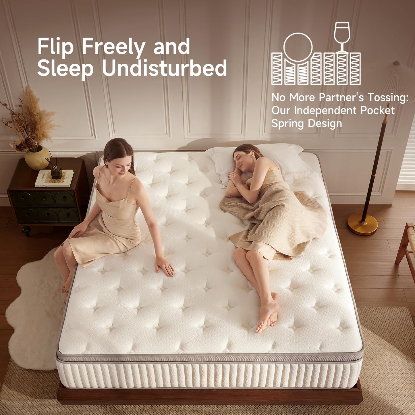 12-Inch Cool Gel Memory Foam Mattress, Twin XL Size, Medium Firm, Cooling, Pressure Relief, CertiPUR-US Certified, Fiberglass Free