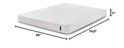 7 Inch King Memory Foam Mattress | Medium Firm Cooling Gel | Supportive Bed in a Box | CertiPUR-US Certified | White