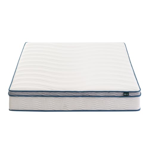 ZINUS 10 Inch Spring Sensation Hybrid Mattress [New Version], Queen, Fiberglass Free, Medium Firmness, Durable Support, Certified Safe Foams & Fabric, Mattress in A Box