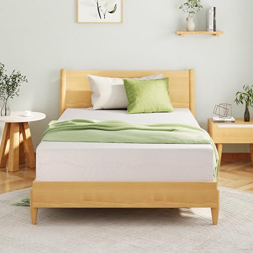 5 Inch Full Size Kids Mattress, Memory Foam Bed with Cooling Green Tea Gel, Medium Firm Support, White, 75'' x 54''