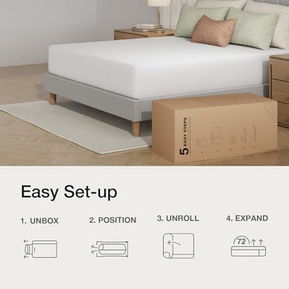 12 Inch Full Size Hybrid Mattress in a Box, Gel Memory Foam & Pocket Spring for Comfort, Pressure Relief, Edge Support
