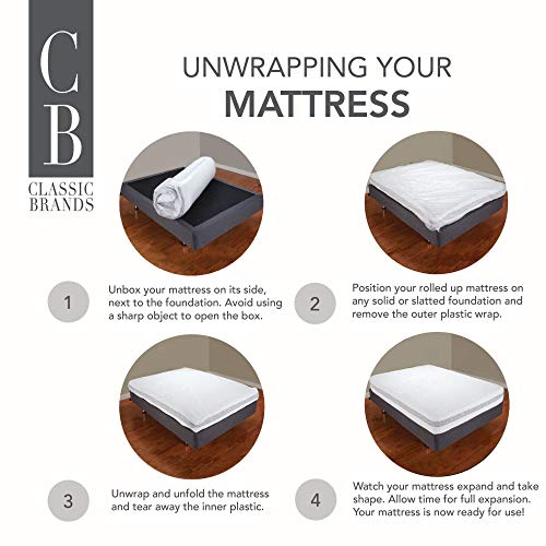 12-Inch Medium Firm Hybrid Mattress, Queen Size, Memory Foam with Individually Wrapped Pocket Coils, CertiPUR-US Certified, Fiberglass Free