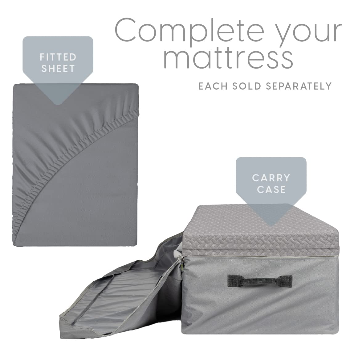 6 Inch Cot Size Trifold Memory Foam Mattress, Portable & Foldable with Washable Cover, Guest Bed for Floor, RV, Travel, Camping & Sleepovers, 75" × 31"
