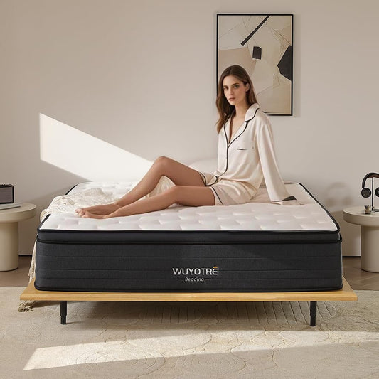10 Inch Full Size Hybrid Mattress in a Box, Cooling Memory Foam & Independent Springs, Soft Breathable Bed for Back Pain Relief, Medium, CertiPUR-US
