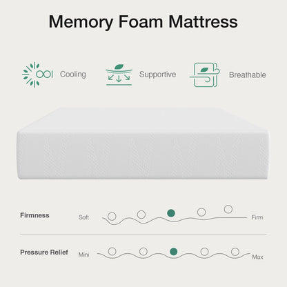 12 Inch Full Size Hybrid Mattress in a Box, Gel Memory Foam & Pocket Spring for Comfort, Pressure Relief, Edge Support
