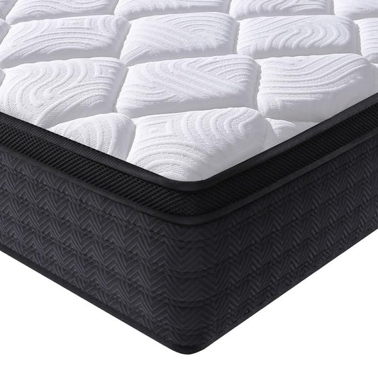 10 Inch Queen Size Hybrid Memory Foam Mattress in a Box, Medium Firm Bed for Pressure Relief, CertiPUR-US Certified