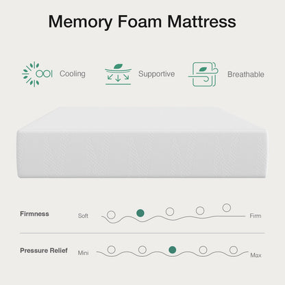 12 Inch Full Size Gel Memory Foam Mattress in a Box, Cooling Bed for Pressure Relief, CertiPUR-US Certified