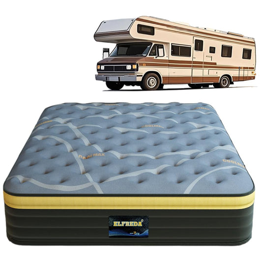 12 Inch Short Queen RV Hybrid Mattress | Medium Firm Pillow Top with Memory Foam & Pocket Springs | Supportive, Pressure Relief | 74x60