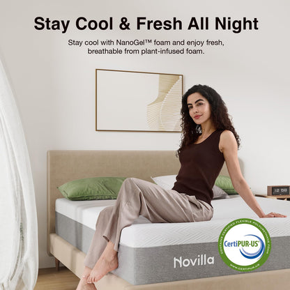 Nectar Classic 12 Inch Full Memory Foam Mattress – Medium Firm Bed-in-a-Box with Cooling Top Layer, Pressure Relief & Support, 365-Night Trial & Forever Warranty