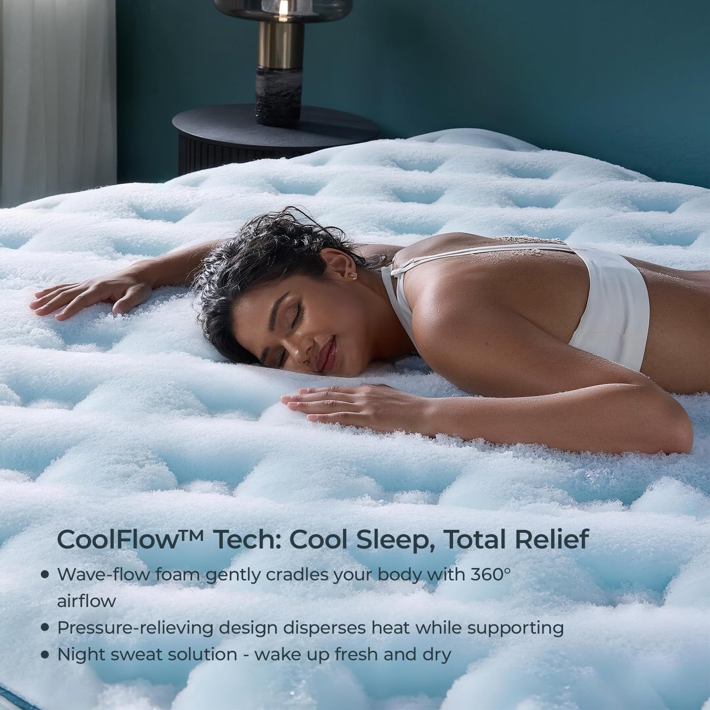 Queen Mattress, 14 Inch Hybrid Bed in a Box with Gel Memory Foam & Pocket Springs, Cooling Comfort & Medium Firm Support