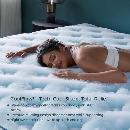 King Mattress, 14 Inch Hybrid Bed in a Box with Cooling Gel Memory Foam & Pocket Springs, Plush Firm Supportive Comfort