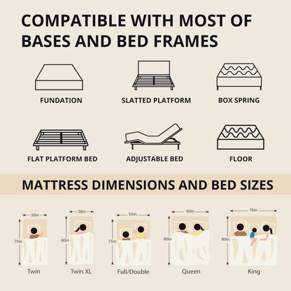 12 Inch Queen Hybrid Mattress | Medium Firm Bed in a Box | Cooling, Breathable, Pressure Relief | CertiPUR-US Certified