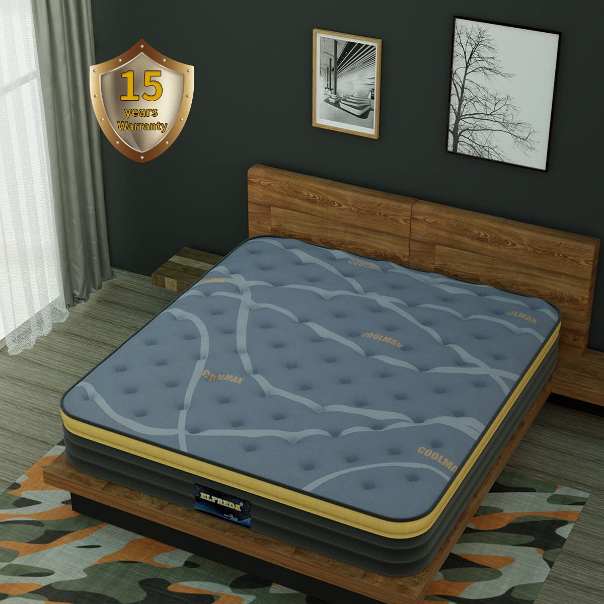 12 Inch Short Queen RV Hybrid Mattress | Medium Firm Pillow Top with Memory Foam & Pocket Springs | Supportive, Pressure Relief | 74x60