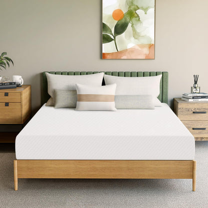 8 Inch Queen Size Medium Firm Gel Memory Foam Mattress in a Box, Cooling Bed with Pressure Relief, Removable Soft Cover, CertiPUR-US Certified, Fiberglass-Free