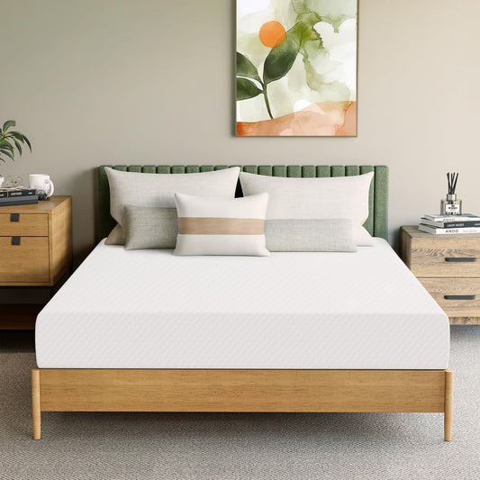 8 Inch Queen Size Medium Firm Gel Memory Foam Mattress in a Box, Cooling Bed with Pressure Relief, Removable Soft Cover, CertiPUR-US Certified, Fiberglass-Free