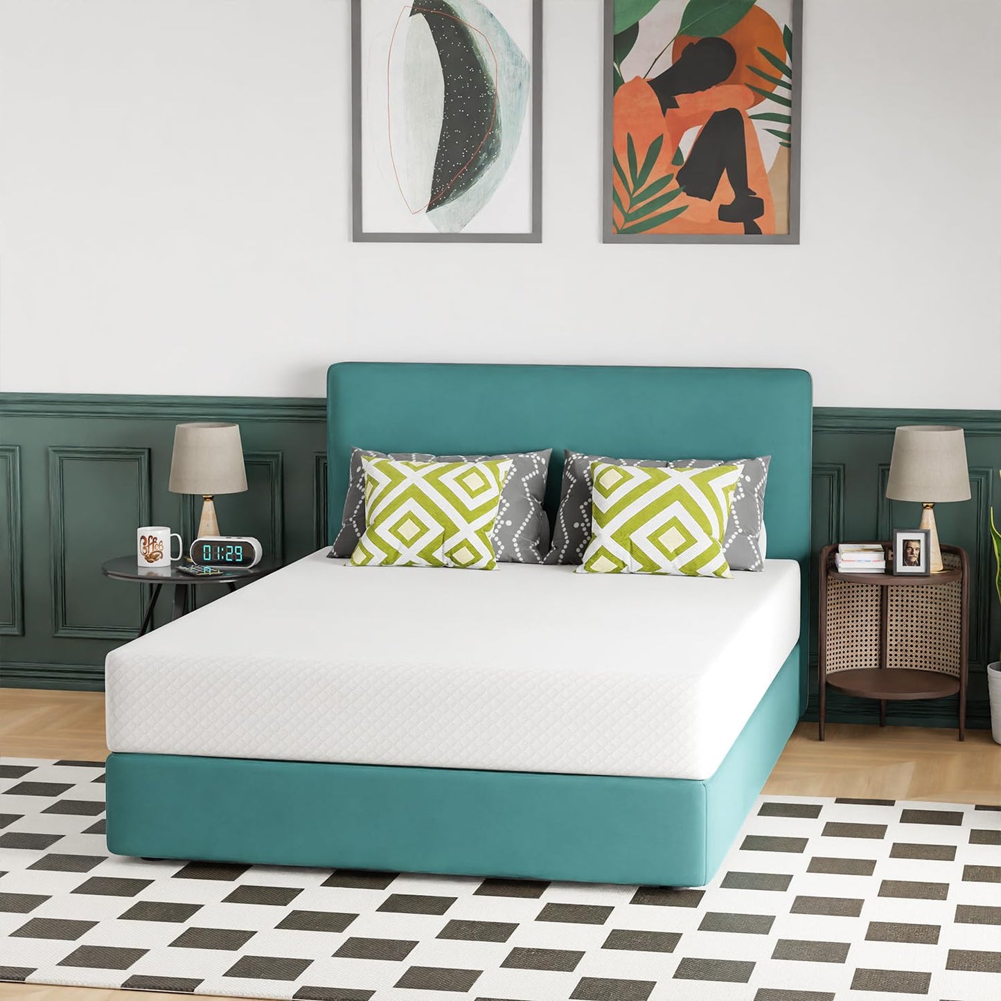 14 Inch Twin XL Memory Foam Mattress | Medium Firm Cooling Copper Gel | Bed in a Box | Back Pain Relief | Black 38x80x14