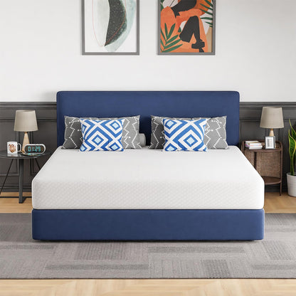14 Inch Full Memory Foam Mattress | Medium Firm Cooling Copper Gel | Bed in a Box | Back Pain Relief | Black 54x75x14