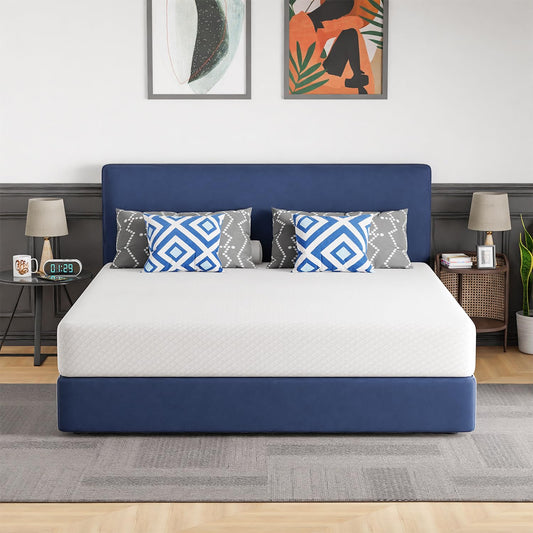 14 Inch Full Memory Foam Mattress | Medium Firm Cooling Copper Gel | Bed in a Box | Back Pain Relief | Black 54x75x14