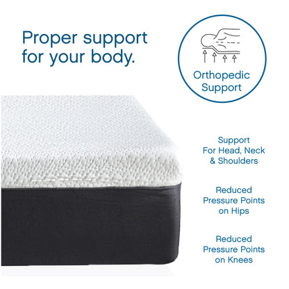 8-Inch Cool Gel Memory Foam Mattress, King Size, Medium Firm, Cooling, Pressure Relief, CertiPUR-US Certified, Fiberglass Free