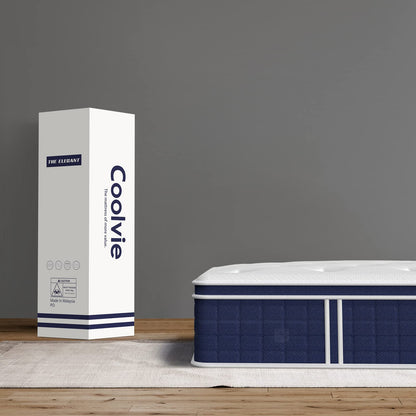 12 Inch Queen Size Hybrid Mattress in a Box, Supportive Foam & Pocket Springs, Medium Firm Bed for Cooler Sleep & Motion Isolation