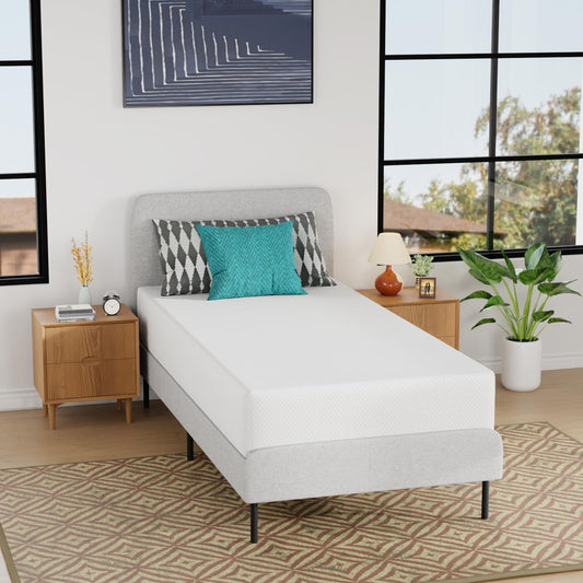 10 Inch King Mattress | Medium Firm Gel Memory Foam | White Bed in a Box | Cooling, Pressure Relief, Washable Cover