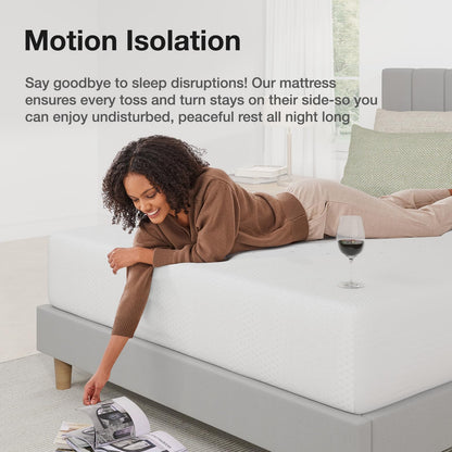 10 Inch Queen Size Gel Memory Foam Mattress in a Box, Cooling Bed for Pressure Relief & Comfort Sleep, CertiPUR-US Certified