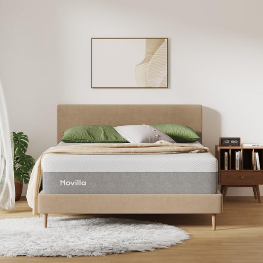 12-Inch Cooling Gel Memory Foam Mattress in a Box, Queen Size, Pocket Coils, Motion Isolation, Pressure Relief, CertiPUR-US Certified