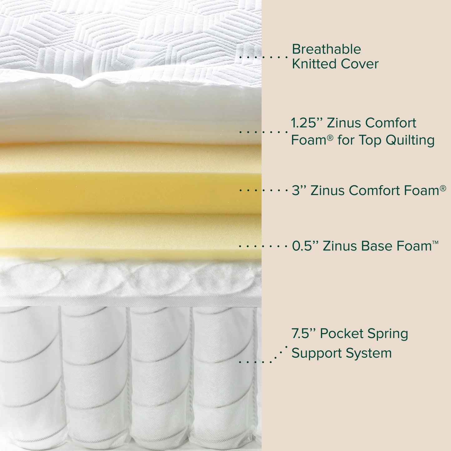 Queen Mattress, 13 Inch Euro Top Hybrid Bed in a Box with Pocket Springs, Pressure Relief & Motion Isolation