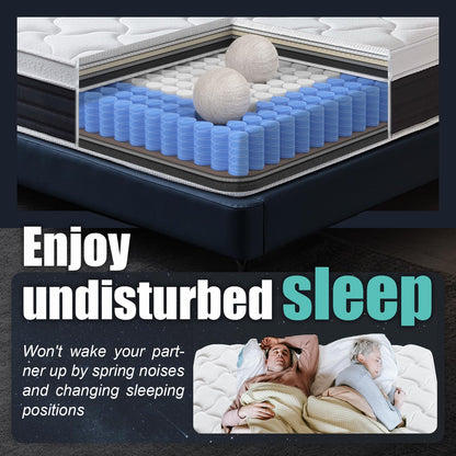 12 Inch Twin Size Medium Firm Gel Memory Foam Mattress in a Box, Cooling Bed for Pressure Relief, CertiPUR-US Certified, Fiberglass-Free