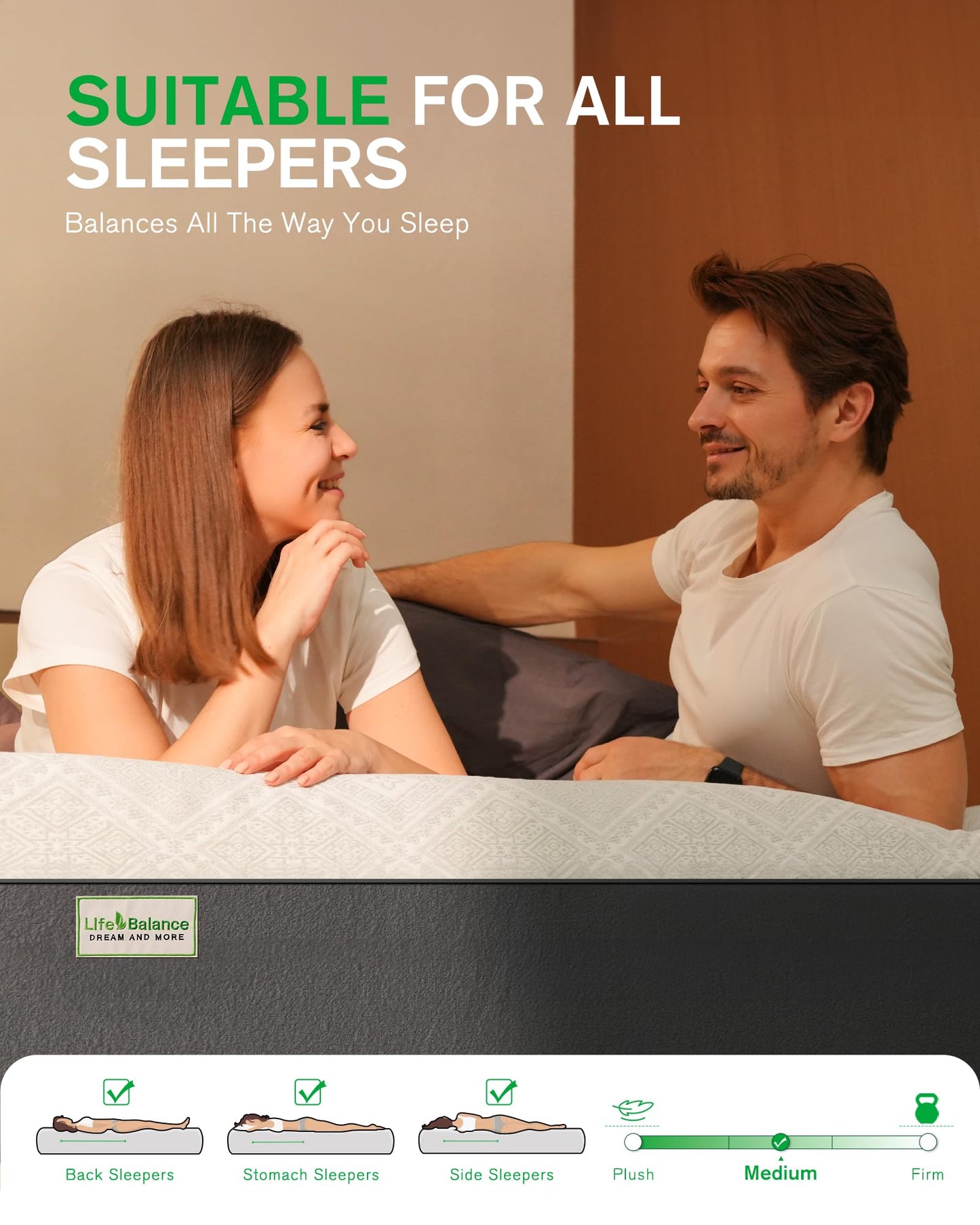 10 Inch King Size Cooling Gel Memory Foam Mattress in a Box, Pressure Relief & Motion Isolation, Breathable Fabric, Made in USA