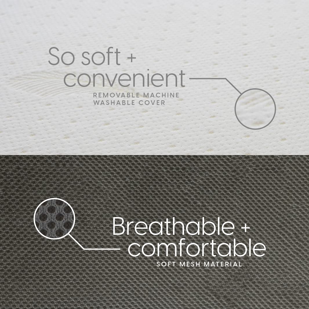 4 Inch Twin Size Trifold Foam Mattress, Medium Firm, Portable & Foldable with Washable Cover, Guest Bed for Floor, RV, Travel & Camping, 75" × 38"