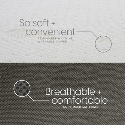 4 Inch Twin Size Trifold Foam Mattress, Medium Firm, Portable & Foldable with Washable Cover, Guest Bed for Floor, RV, Travel & Camping, 75" × 38"