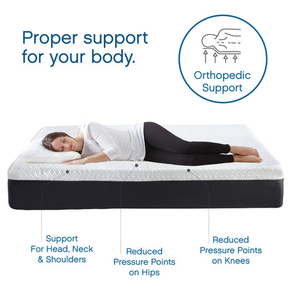 12-Inch Medium Firm Hybrid Mattress, Queen Size, Memory Foam with Individually Wrapped Pocket Coils, CertiPUR-US Certified, Fiberglass Free