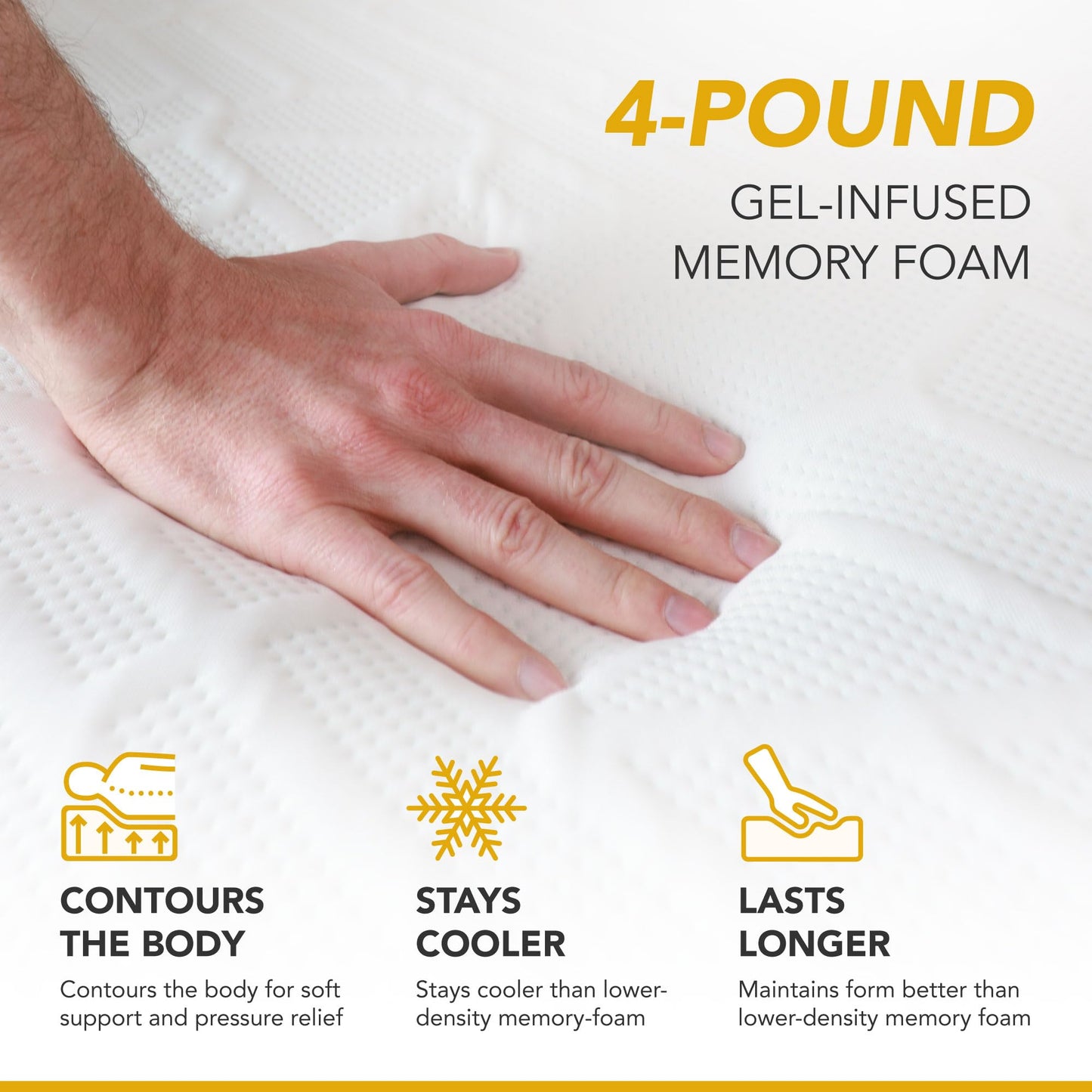 14 Inch Queen Hybrid Mattress | Medium Firm Gel Memory Foam with Pocket Springs | Pressure Relief, Cooling, Extra Edge Support