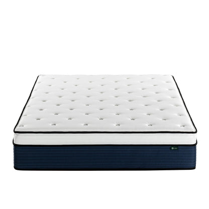 14 Inch California King Hybrid Mattress in a Box, Medium Plush Bed with Cooling Comfort Support & Motion Isolation, Fiberglass-Free, Certified Safe Foams & Fabric