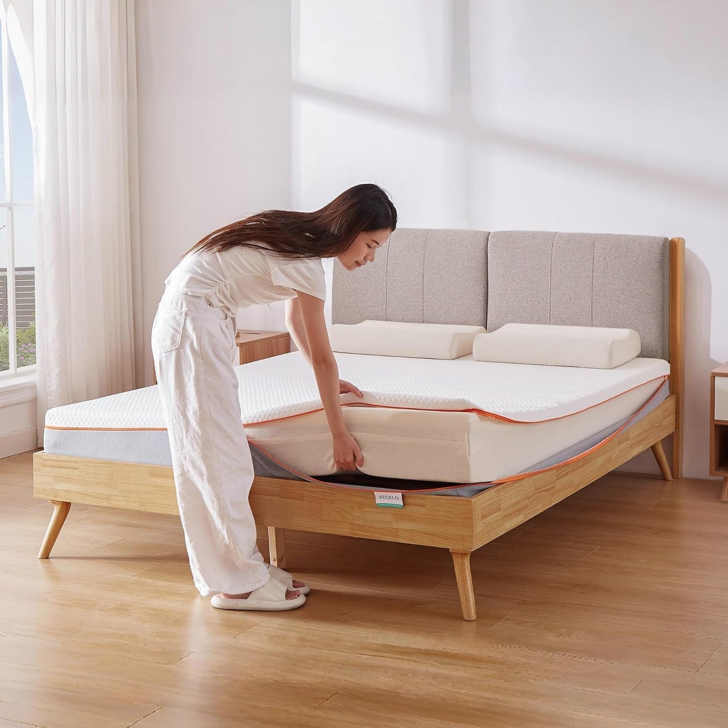California King Mattress, 8 Inch Medium Firm Memory Foam Bed, Charcoal Infused with Washable Cover & Cooling Pressure Relief