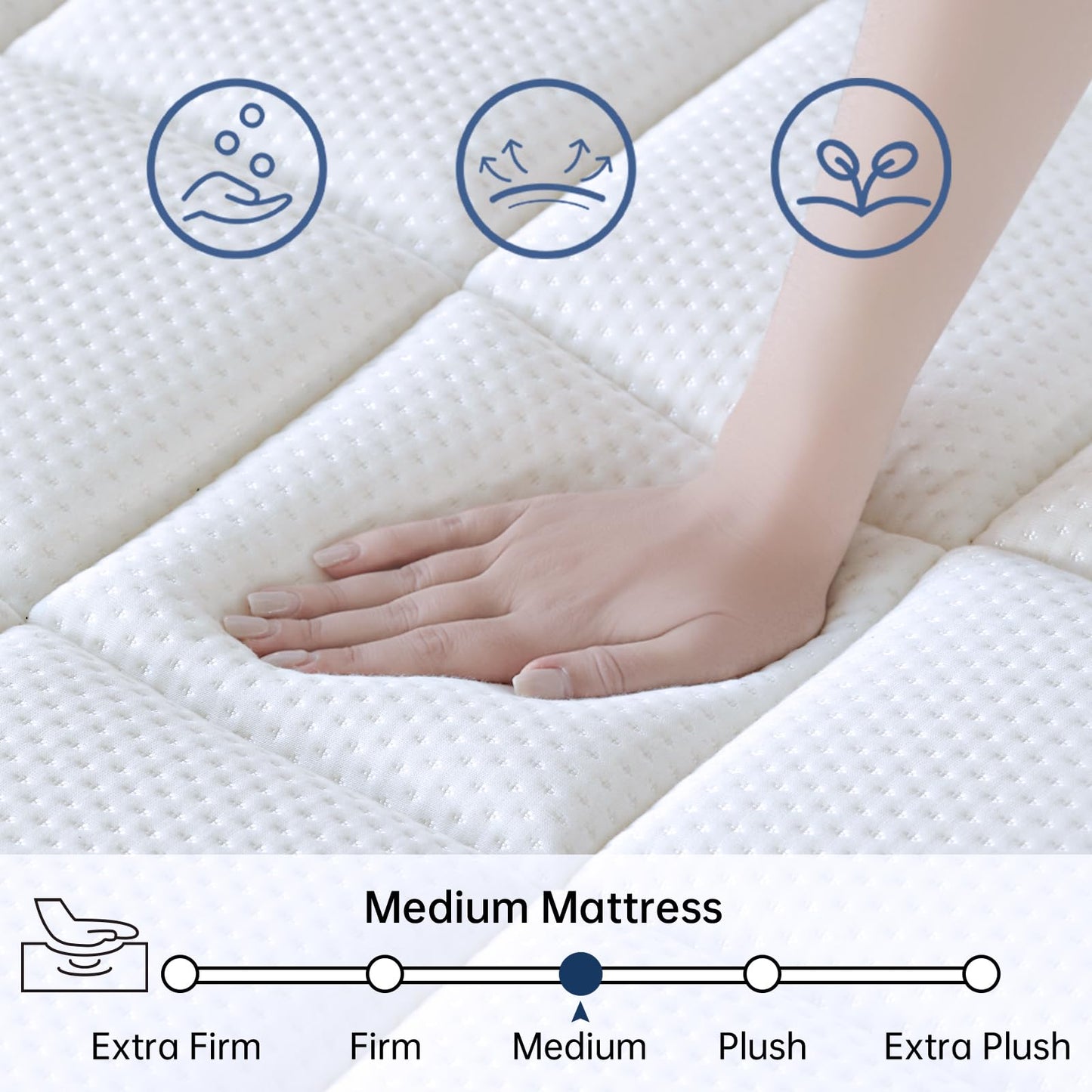 12 Inch California King Hybrid Mattress in a Box, Gel Memory Foam & Pocket Spring for Comfort, Pressure Relief, Edge Support