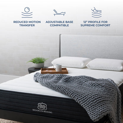 12 Inch California King Hybrid Gel Memory Foam Mattress