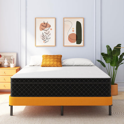 10 Inch Queen Hybrid Mattress | Firm Memory Foam with Pocket Springs | Pressure Relief & Supportive