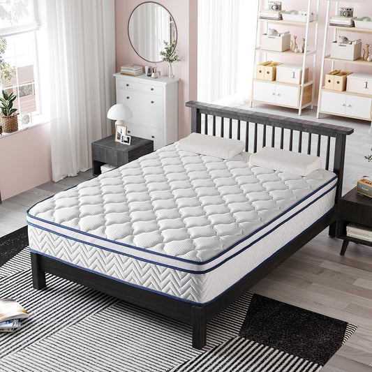 12 Inch King Size Hybrid Mattress in a Box, Gel Memory Foam & Individually Wrapped Coils for Back Support, Pressure Relief & Motion Isolation, CertiPUR-US Certified, Fiberglass-Free, 76" × 80"