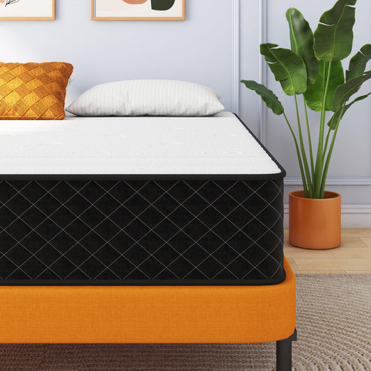 12 Inch Queen Hybrid Mattress | Memory Foam with Pocket Springs | Pressure Relief | Fiberglass Free